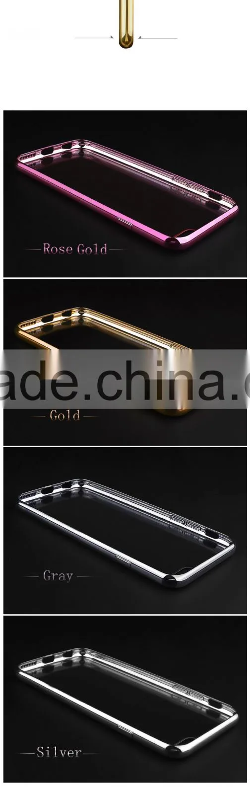Plating Electroplating Clear Crystal TPU Soft Phone Case cover for i phone 6 6G case
