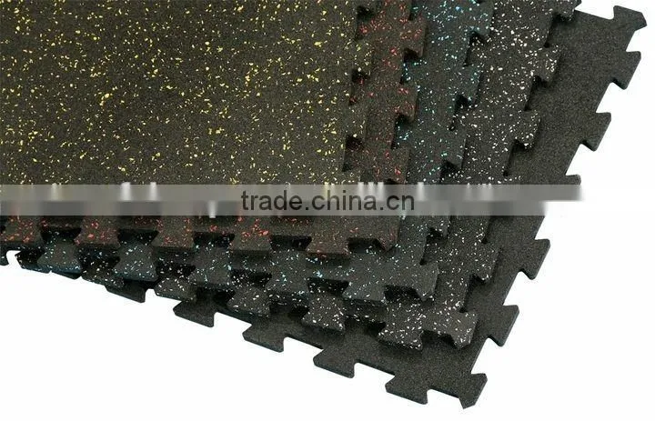 Fitness Equipment Heavy Duty Interlocking Rubber Flooring