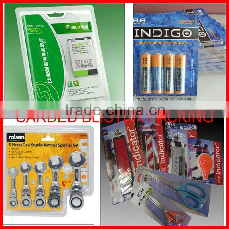 thick PVC plastic seal card blister packing box