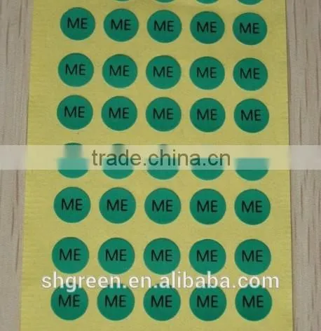 Colorful size sticker for garment