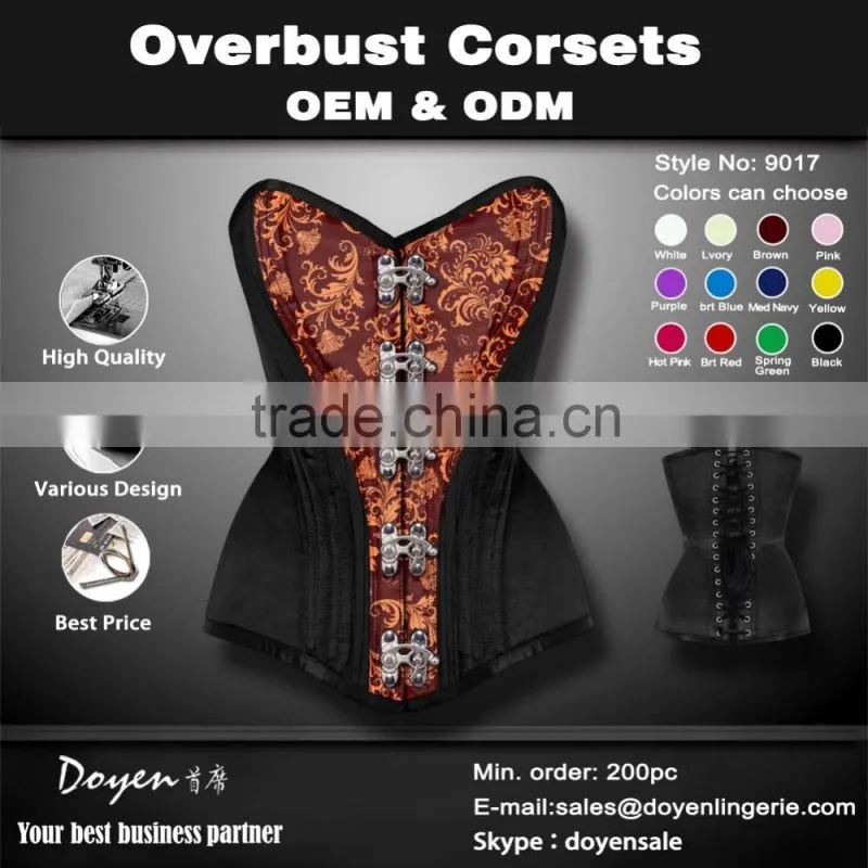 steampunk hernia small bust corset top sexy women burlesque black sexy mature corset