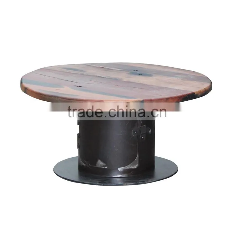 2015 Modern industrial wooden top coffee table