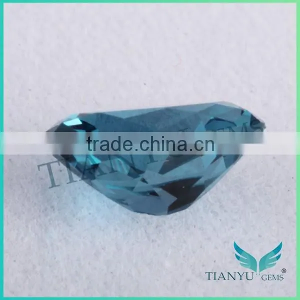 Wuzhou hotsale AAA garde 120# oval zircon blue spinel gemstone