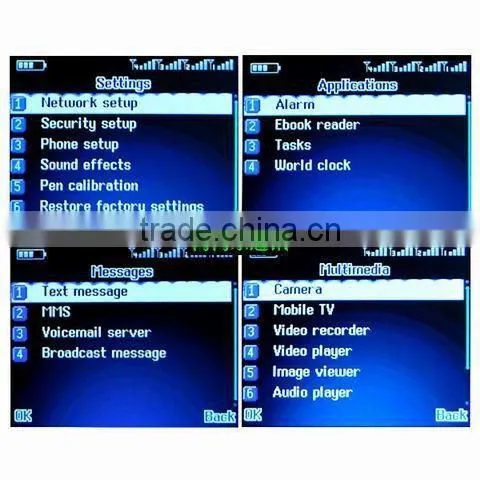 2.0 inch four sim phone Analog TV free phone +Dual cameras with flash lamp+Bluetooth 02