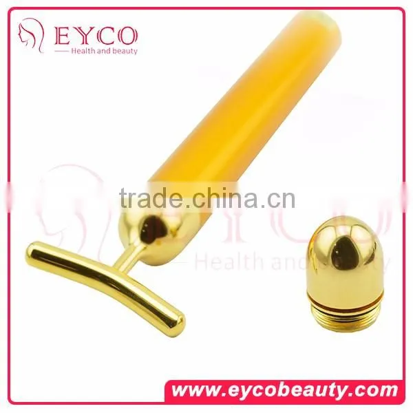 2016 household medical equipments skin care machine T Shape 24k gold facial beauty bar