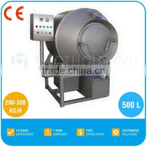 Vacuum Tumbler for Meat Processing - 200-300 KG per JAR , 500 L, 2.75 KW, 304 S/S, CE Approved, TT-S401A