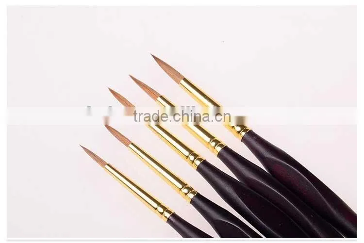 Professional weasel material artist paint brush set
