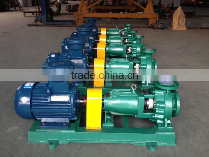 IHF series Fluorin Plastic centrifugal pump with motor for chemical industry