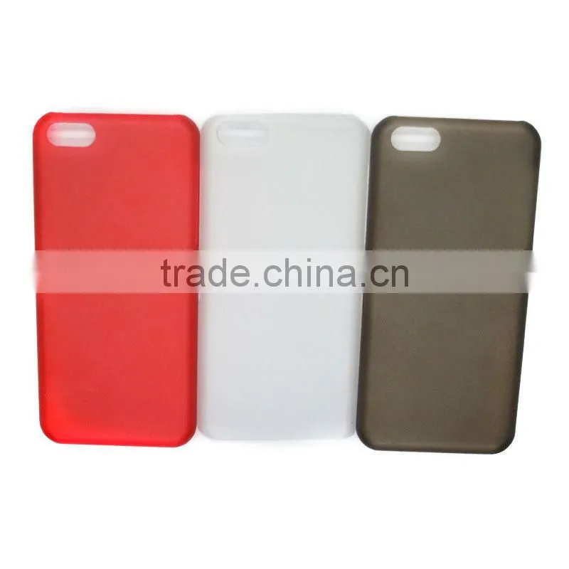 Ultra-thin translucent frosted cases for iphone 5c following five generations red