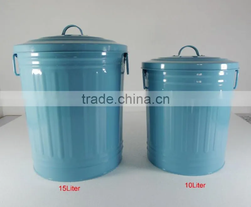 LARGE DOG FOOD CONTAINER Metal Pet Feeder Bin Steel Cat Food Can