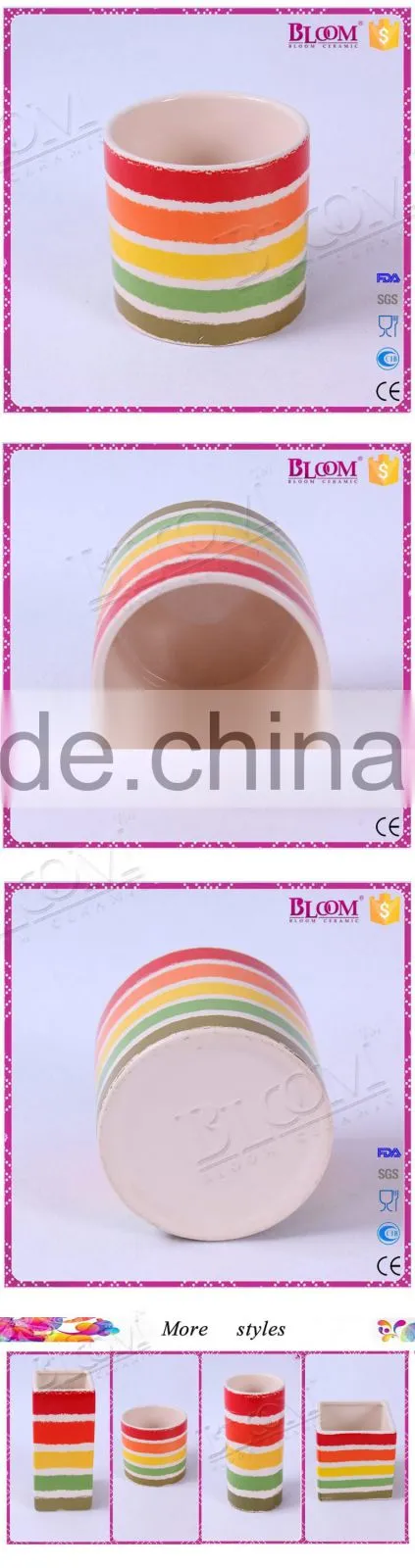 ceramic round decoration indoor garden flower pot