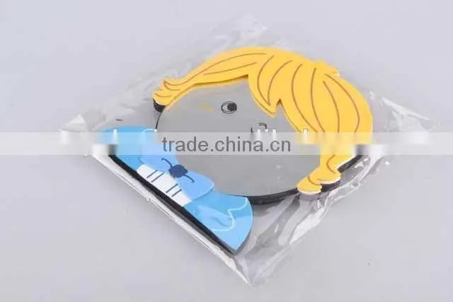Cartoon human shaped EVA mirror creative design flower/crown shaped mirror