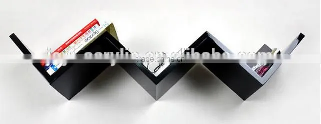 Facrory supply Acrylic new design livingroom bedroom wall bookshelf modern bookshelf