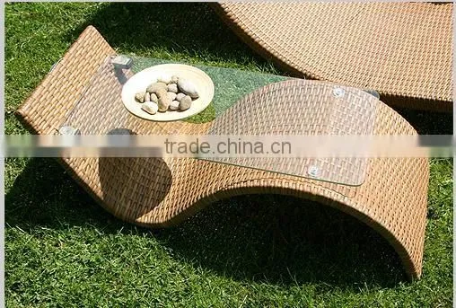 China evensun outdoor furniture factory wicker pool lounge chairs