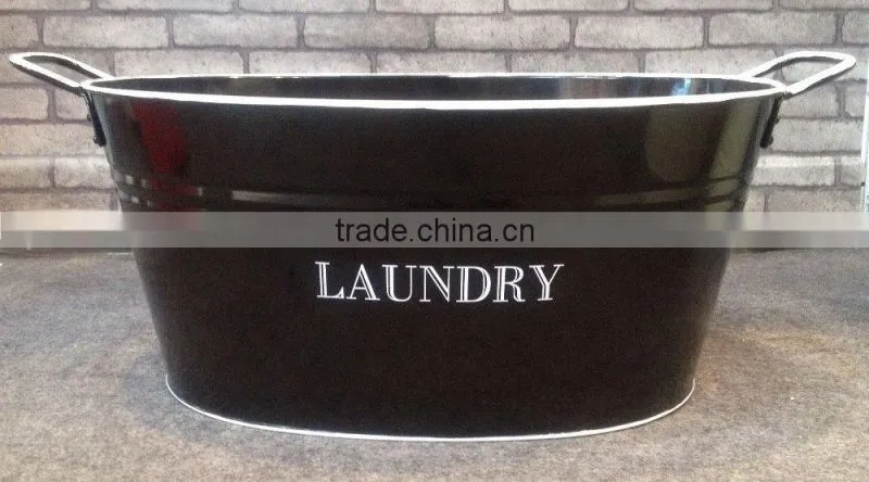 Galvanized Metal Laundry Bucket