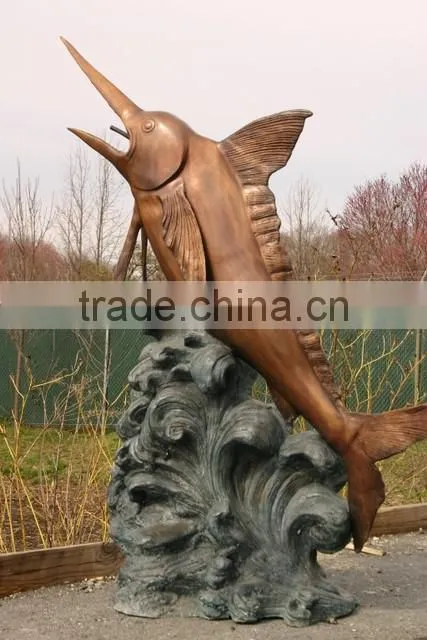 large outdoor sculptures garden fish bronze statues for sale