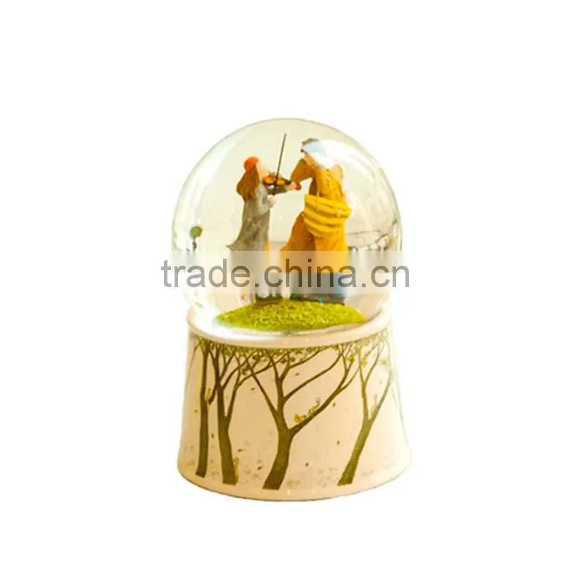 snow globe of polyresin craft