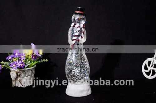 PVC big transparent and black hat of snowman for table decoration