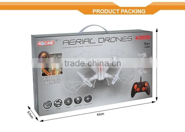 2.4G 4CH Gyroscope with 480P Pixel Camera 2G Memory Card UAV Quadcopter Drone Camera Air Selfie Drone