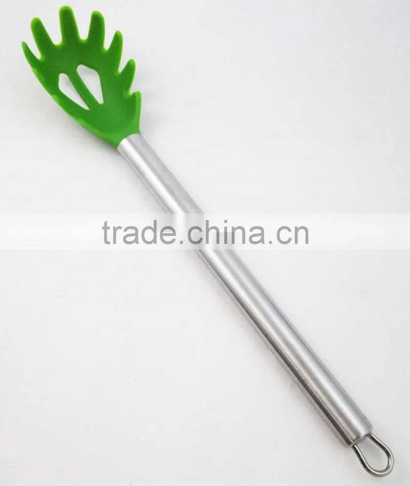 FDA Stainless Steel Handle Nylon Spaghetti Spoon