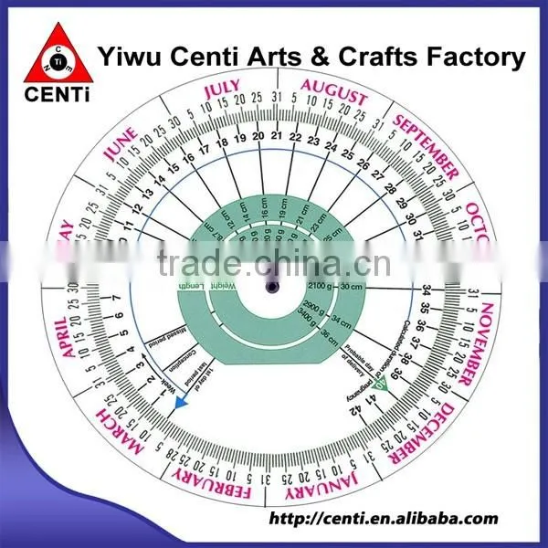 Hot Sale Customized High Quality Pregnancy Caculator Wheel Scale