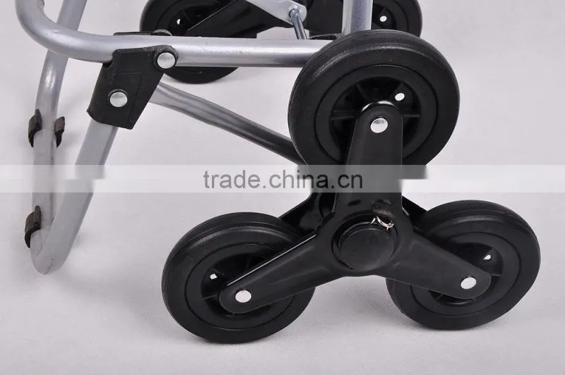 Foldable Supermaket Grocery Shopping Trolley with Folding Chair Seat