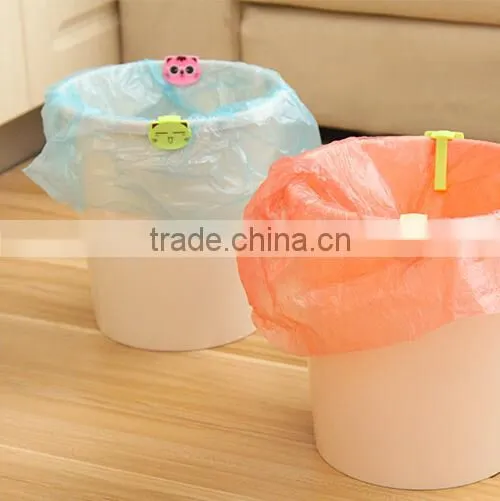 2015 Decorative outdoor trash can clip plastic lovely household garbage can clip holder