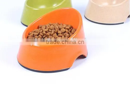 large plastic dog dish / plastic non slip dog dish bowl/ plastic melamine pet food bowl