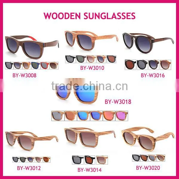 Top Quality Eco-friendly Fashion Wooden Sunglasses Polarized Wooden Sunglasses Factory