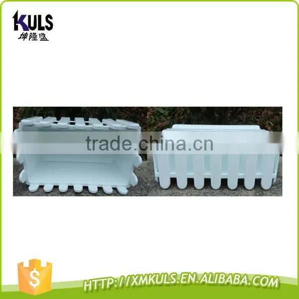 Removable square rectangle plastic garden flower fence pots