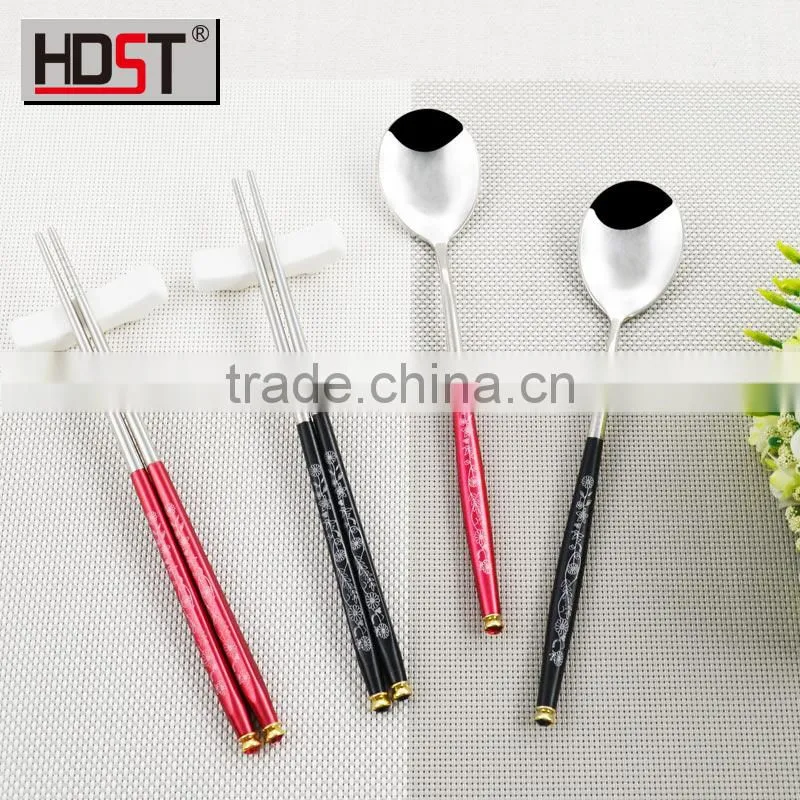 Elegance Silver 18/0 Gold Plated Spoon with ceramic handle for promotional gold spoon gift