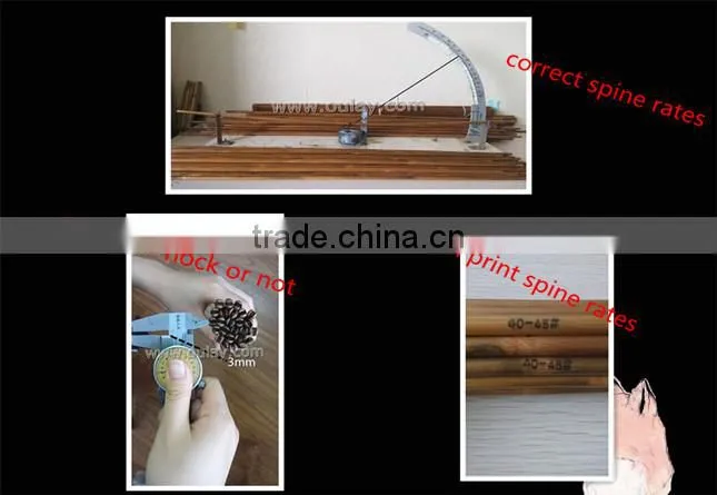 Hand-spined 65~70# Three Nodes Light Carbonized Bamboo Shafts