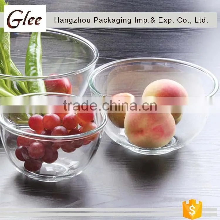 Round unique wonderful Large Glass Salad Bowl