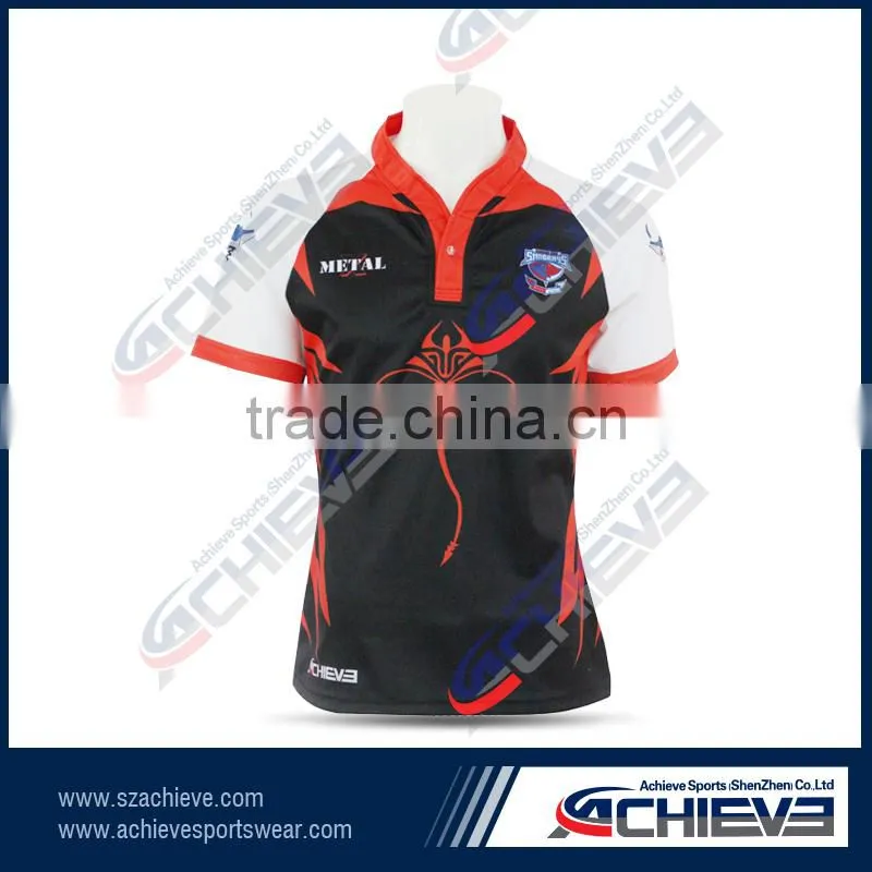 Athletic custom sublimated men rugby jersey league team unifrom