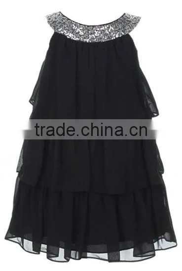 New fashion little girl dress for 3 year old