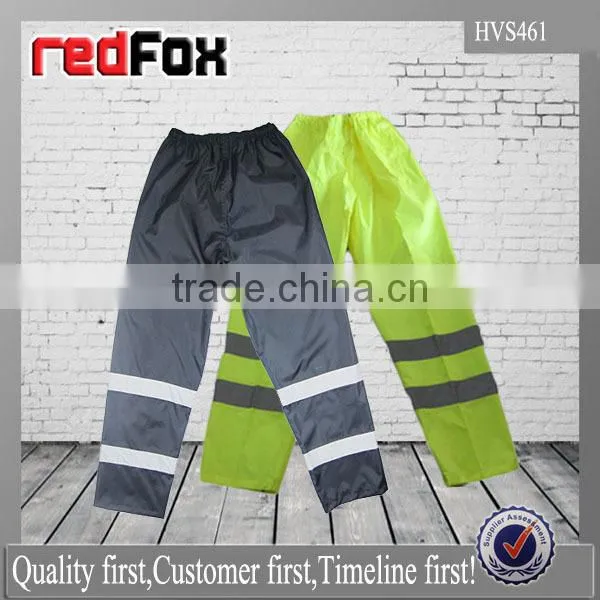 hi vis reflective acid resistant rain pants