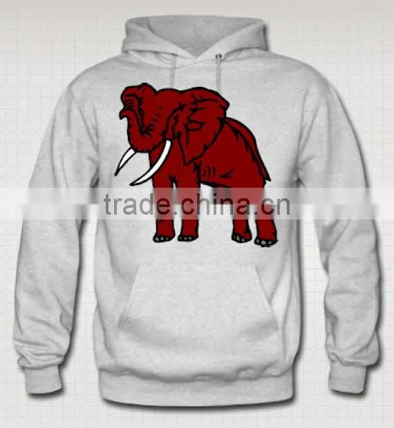 Hot Sale Casual Cotton Fleece Hoodies Men Pullover Plain Custom Print Cartoon Elephant XN-16049