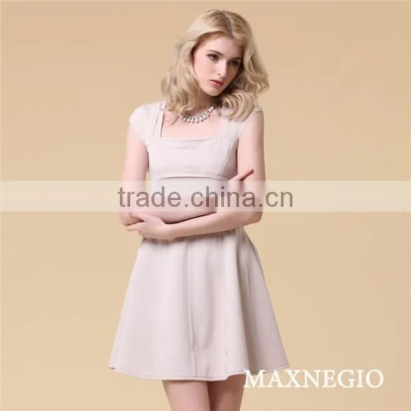 100% cotton loose fashion designer korean fashion A line lace evening dress
