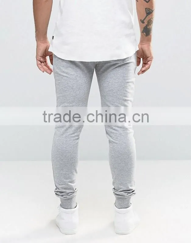 Unisex Fashion Jersery fabric Sweat Joggers casual sport pants with Leg Embroidery