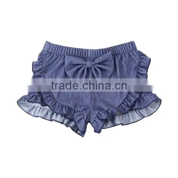 2017 Latest Design children jean shorts denim shorts wholesale children's boutique clothing