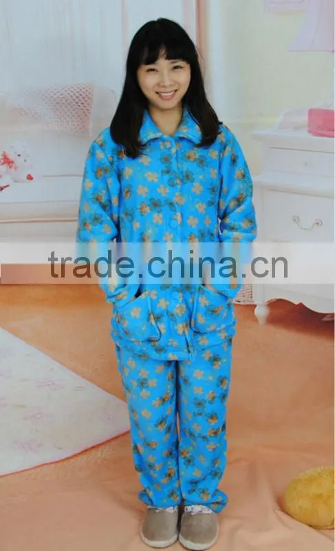 Wholesale Coral Fleece Fabric Girl In Pajamas Kimono Bathrobe