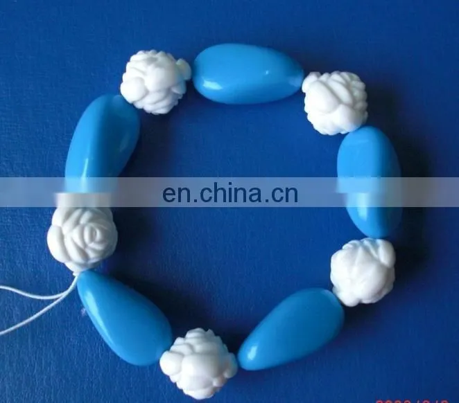 tarina rose and heart handmade acrylic plastic beads bracelet CTL0523