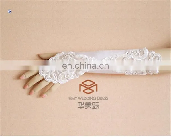 Pretty Gloves for Wedding SHMY-V004 Ivory Lace Bridal Gloves