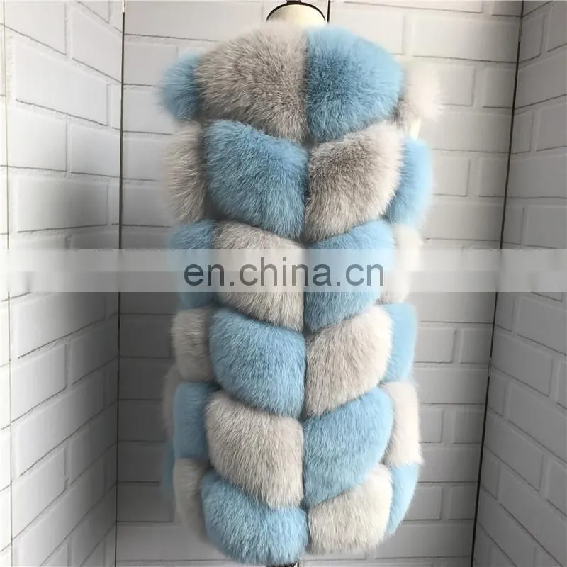 New Arrival 2015 Winter Warm Vest Fashion Women Fox Fur Vest Real Fur Coat