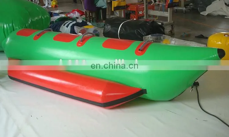 3 seat family event summer water game inflatable banana tube boat