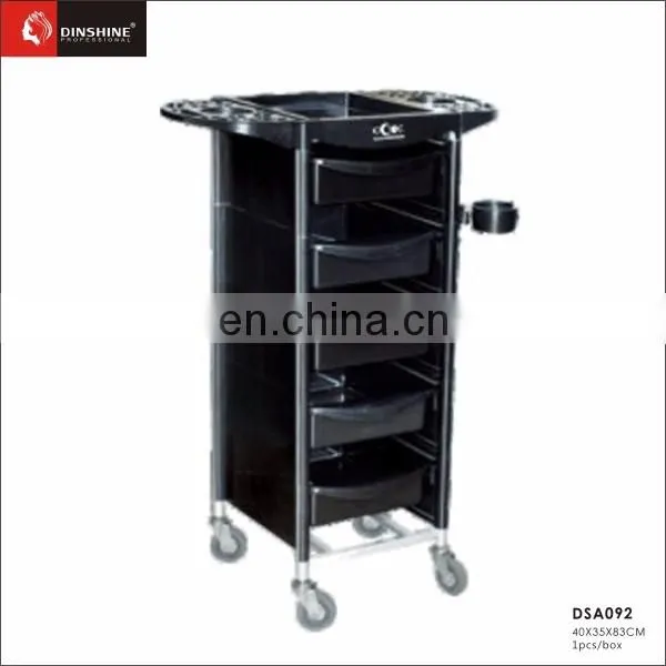four wheels salon furniture beauty ABS plastic salon trolleys