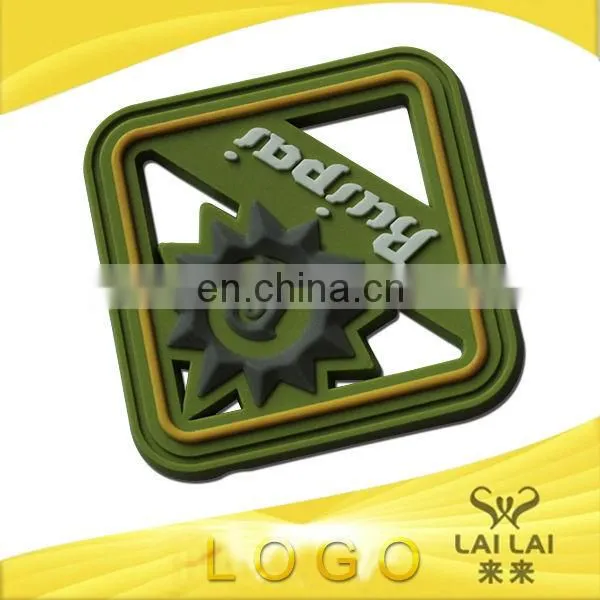 Fashion soft rubber/pvc labels with clothing brand logo