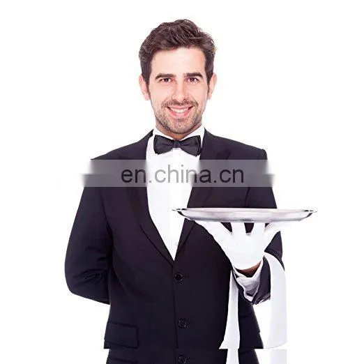 W0095 White Cotton Gloves 8.6" Large Size for Coin Jewelry Silver Inspection Etiquette gloves Electronic work
