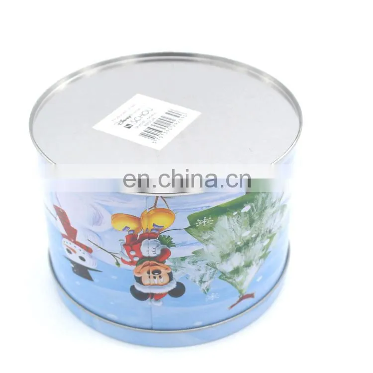 Custom cute biscuits in tin boxes christmas metal tin cans