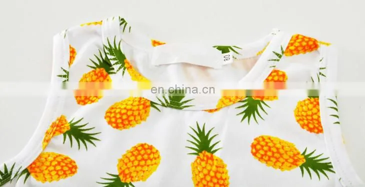 Fashion Summer Short Sleeve Infant Baby Romper Organic Cotton Baby Romper